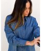 Chemise SUZANNE en jean bleu à boutonner