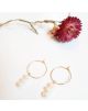 Créoles minimalistes Nina et perles de nacre