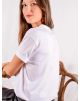 T-shirt COLETTE blanc brodé oversize unisexe